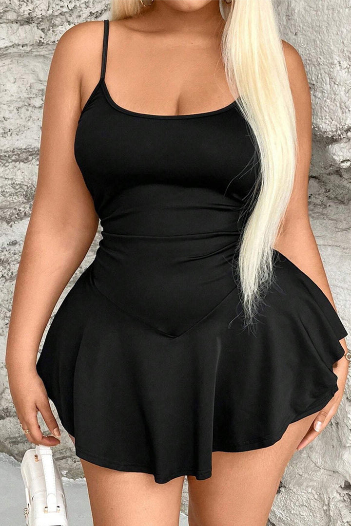 Plus Size Spaghetti Strap Mini Dress