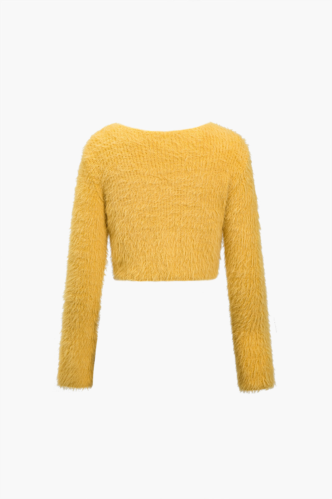 Faux Fur Sweater Long-Sleeve Top