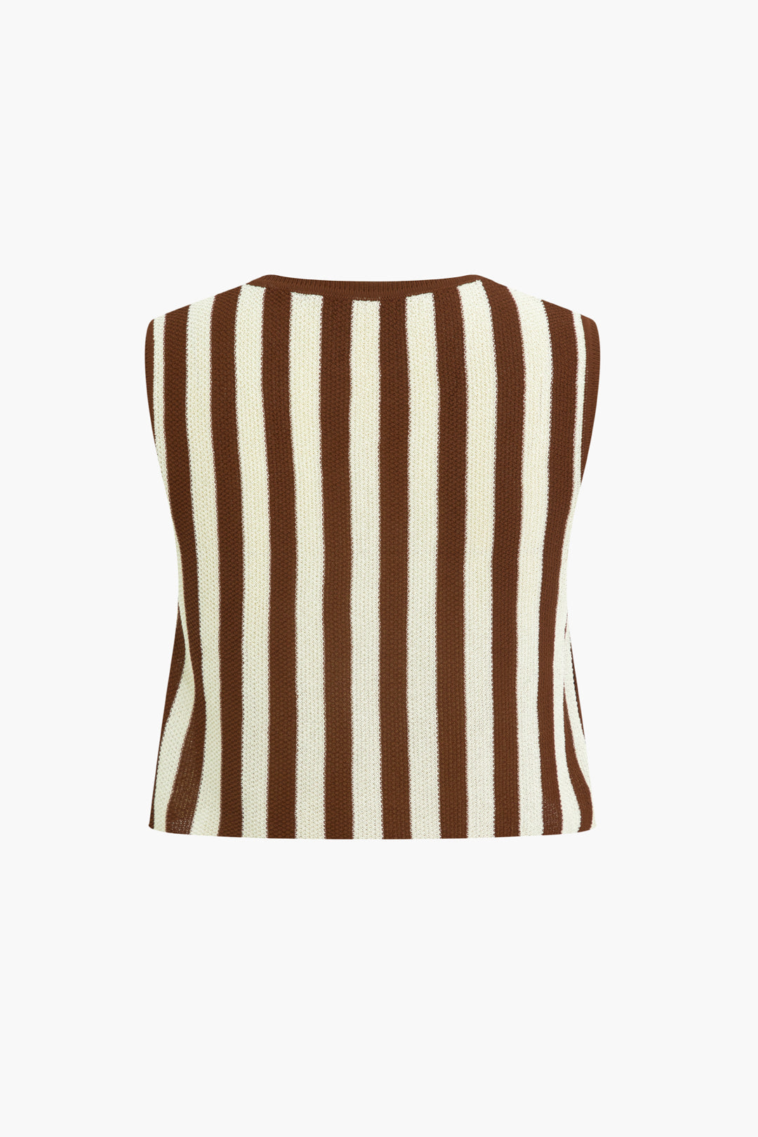 Stripe Print Knit Sleeveless Tank Top