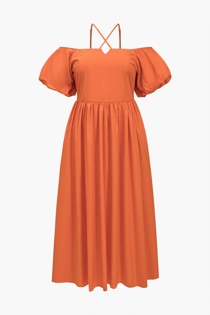 Plus Size Criss Cross Maxi Dress