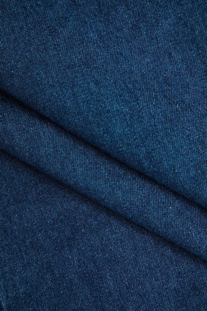 Solid Button Pocket Denim Shirt