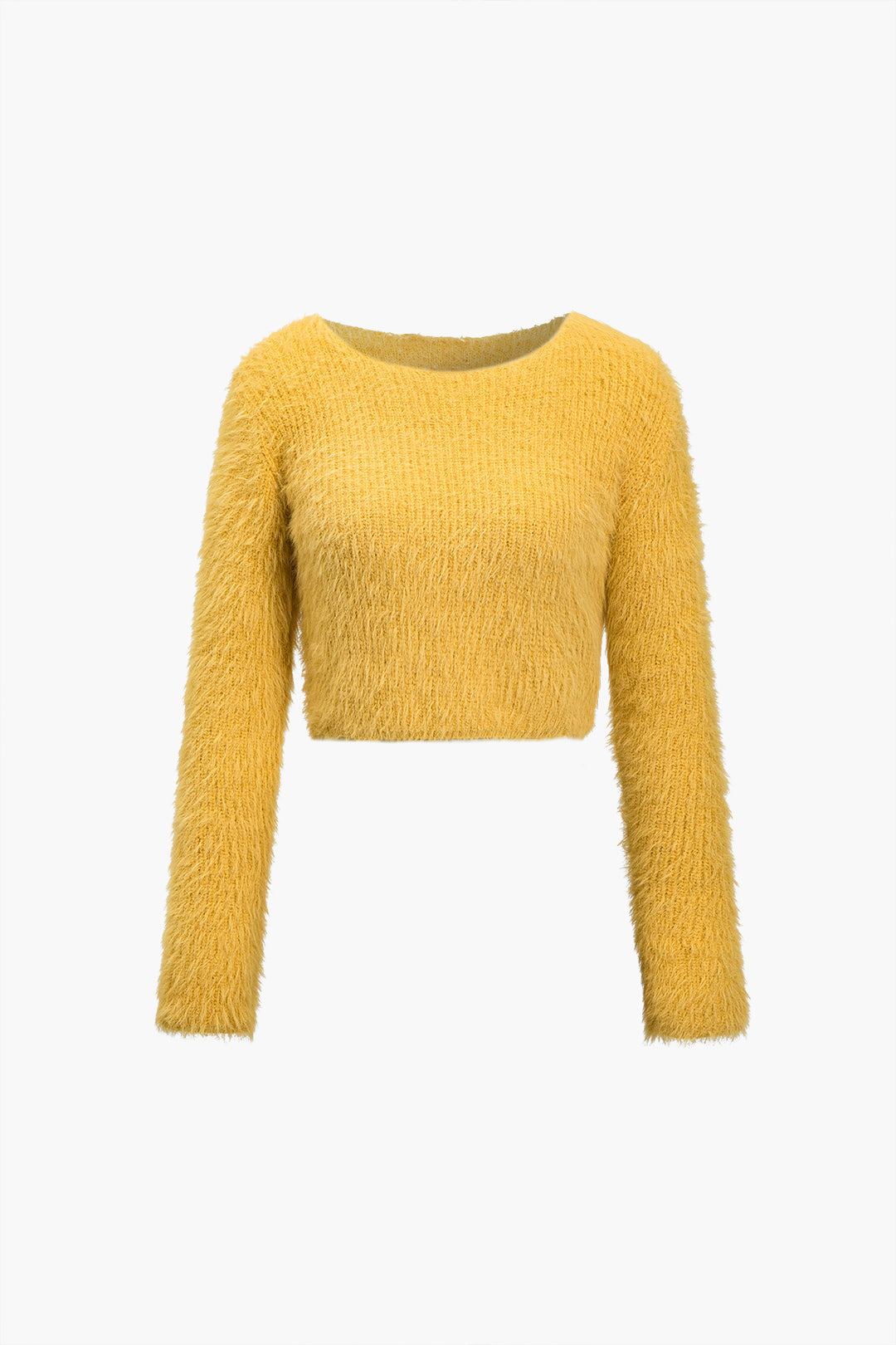 Faux Fur Sweater Long-Sleeve Top