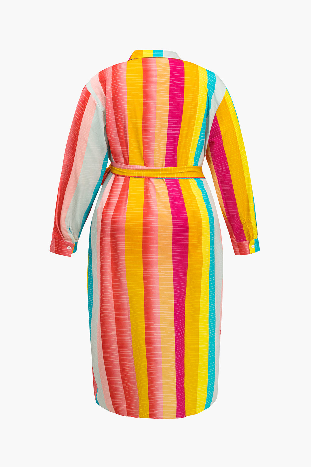 Plus Size Stripe Knot Midi Dress