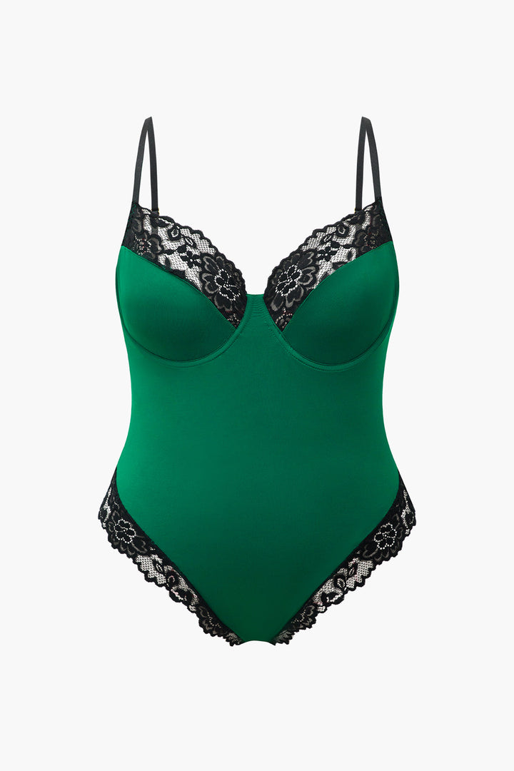 Plus Size Lace Bustier Lingerie Bodysuit