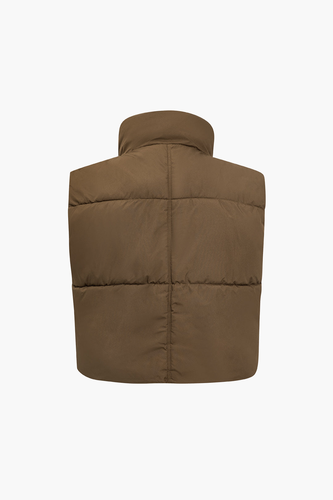 Plus Size Solid Button Padded Puffer