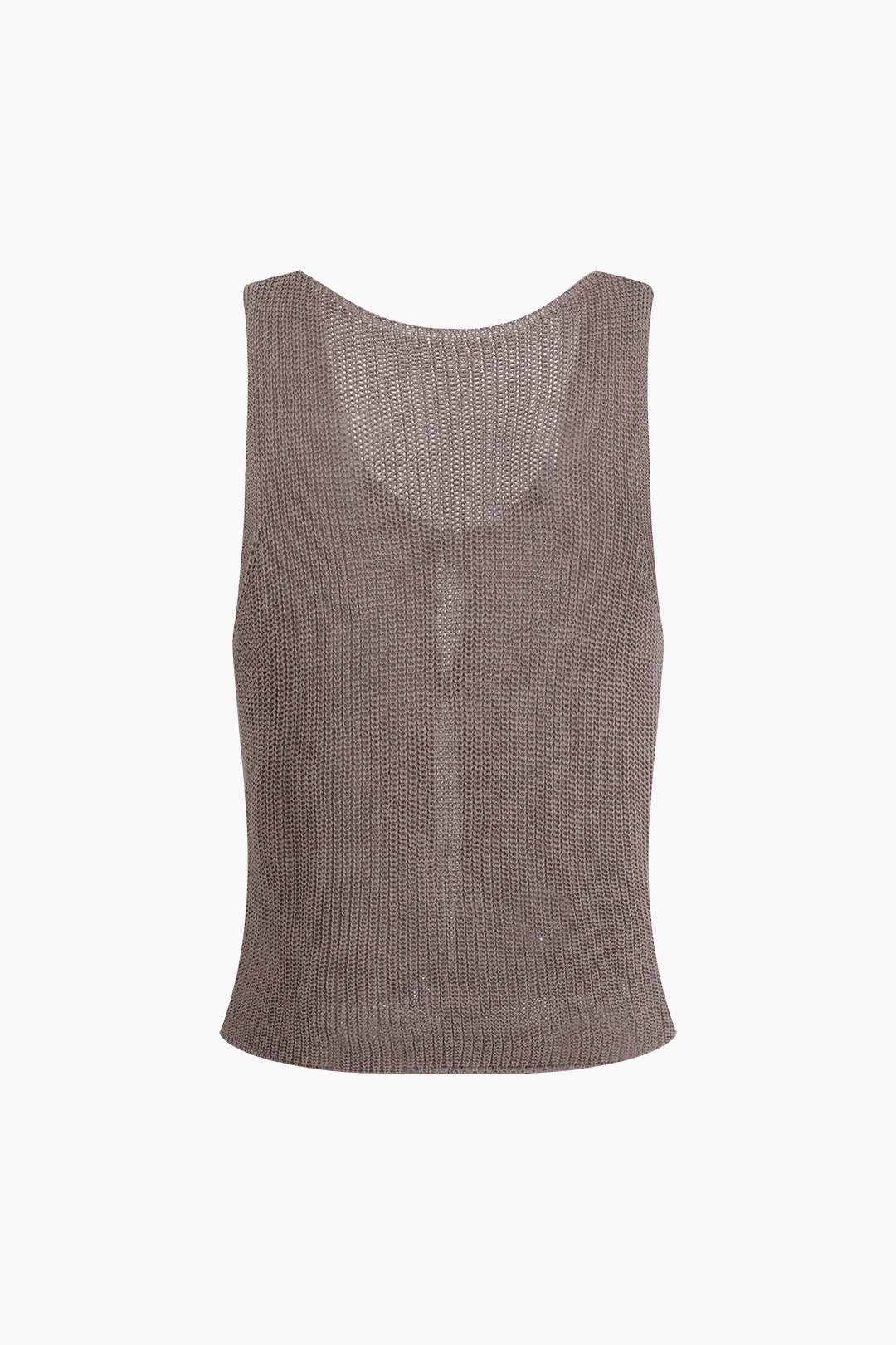 Solid Knit Cut Out Tank Top