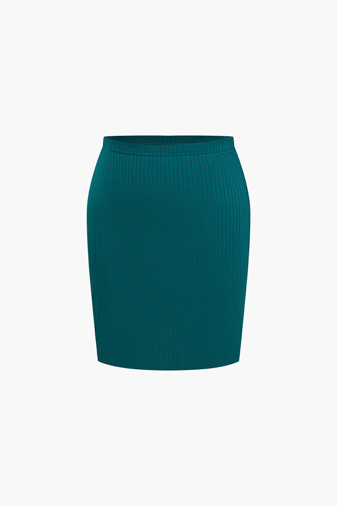 Plus Size Solid Skirt Set