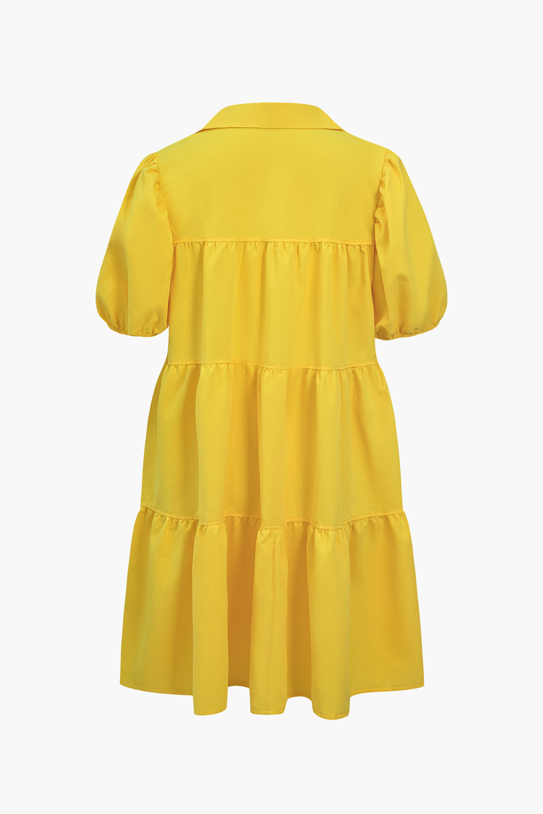 Plus Size Solid Shirt Mini Dress