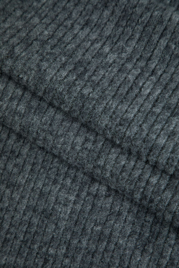 Solid Knit  Asymmetrical Long-Sleeve Top